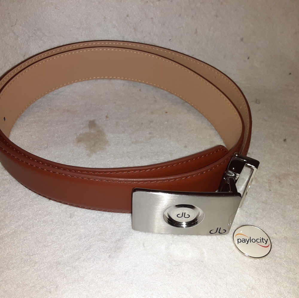 Druh Leather Belt With Ballmarker belt buckle Adult Good Christmas Gift.